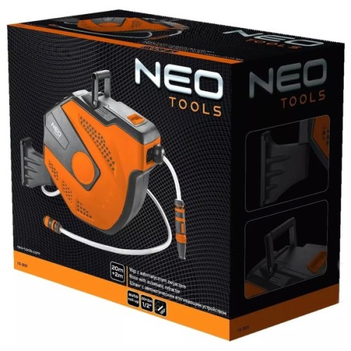 Шланг для поливу Neo Tools на автоматичній котушці, 20м+2м, 1/2" (15-891)