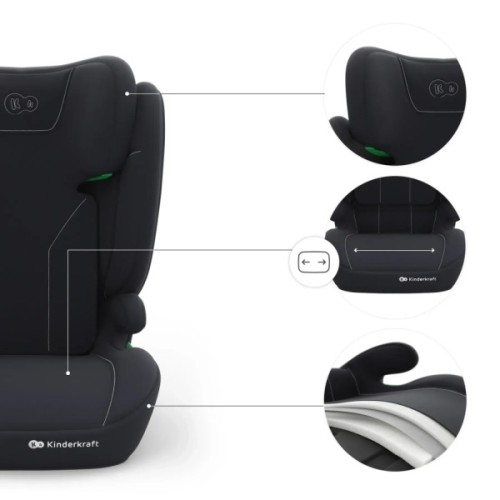 Автокрісло Kinderkraft i-Spark 2 Plus i-Size Black (KCISPA02BLKPL00) (5902533931477)