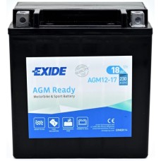 Акумулятор автомобільний EXIDE Мото Ready AGM 18Ah (+/-) (230EN) (AGM12-17)