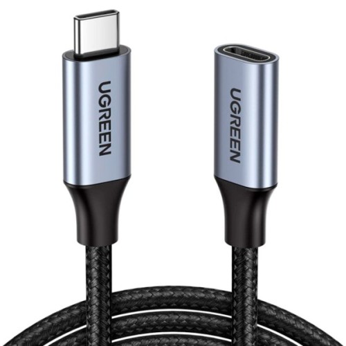 Дата кабель Ugreen USB-C M/F 1.0m 5A 10Gbps USB 3.1 black (30205)