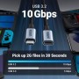 Дата кабель Ugreen USB-C M/F 1.0m 5A 10Gbps USB 3.1 black (30205)