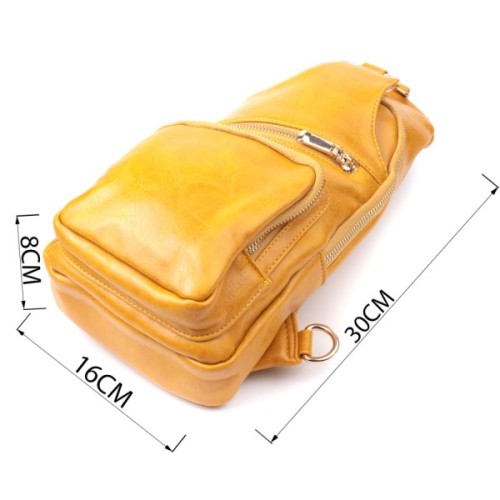 Сумка Vintage З екошкіри Жовта (22753)