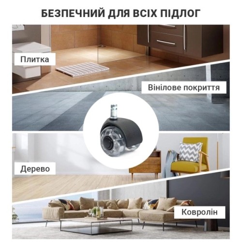 Ролик для крісла Аклас FI 11 D-50 декор, Прозорий (00166283)