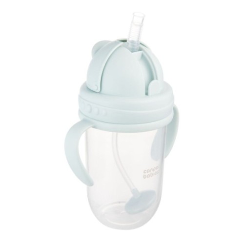 Поїльник-непроливайка Canpol babies з трубочкою і обтяжувачем, 270 мл, зелена (56/623_gre)