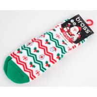 Шкарпетки дитячі Bross махрові новорічні (10968-2-4-green)