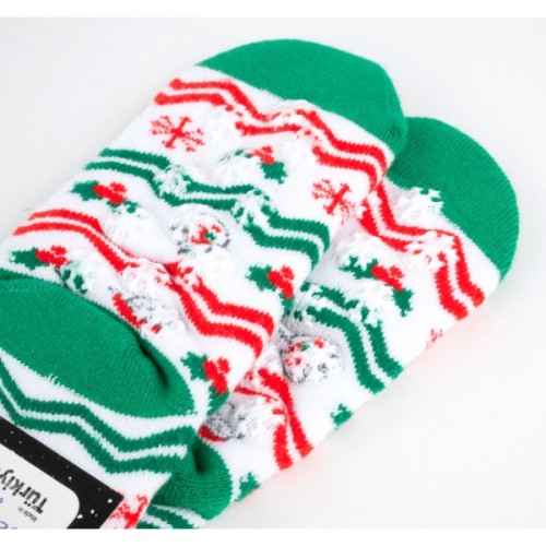 Шкарпетки дитячі Bross махрові новорічні (10968-2-4-green)