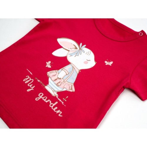 Футболка дитяча Bimini із зайчиком (57853-80G-fuchsia)