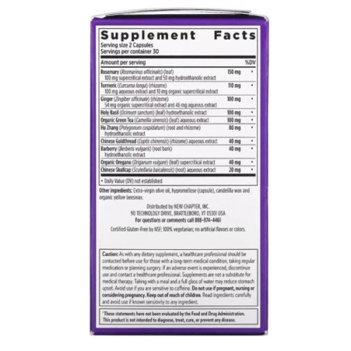 Вітамінно-мінеральний комплекс New Chapter Протизапальний комплекс, Zyflamend, 60 гелевих капс (NCR-90074)