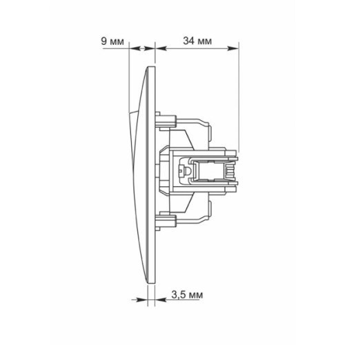 Кнопка дзвінка Videx BINERA 1кл чорний графіт (VF-BNDB1-BG)