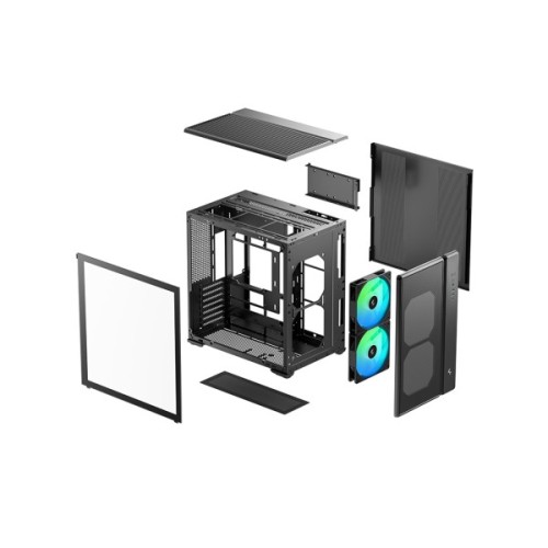 Корпус для ПК Deepcool CG590 Mesh 2F Black (R-CG590MESH-BKANA2-G)