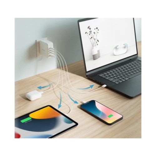 Зарядний пристрій D-Link 3xUSB-C + 1xUSB PD140W GaN white (DCF-141)