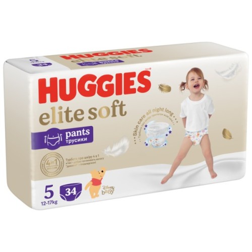 Підгузки Huggies Elite Soft 5 (12-17кг) Mega 34 шт (5029053549354)