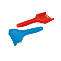 Іграшка для піску Wader Лопатка з граблями велика червоний (71120)