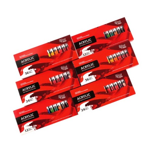 Акрилові фарби Rosa Studio 12 кольорів 10 мл (4823098538097)