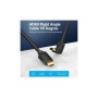 Кабель мультимедійний HDMI M to HDMI M 2.0m V2.0 4K60Hz 90° corner PVC black Vention (AARBH)