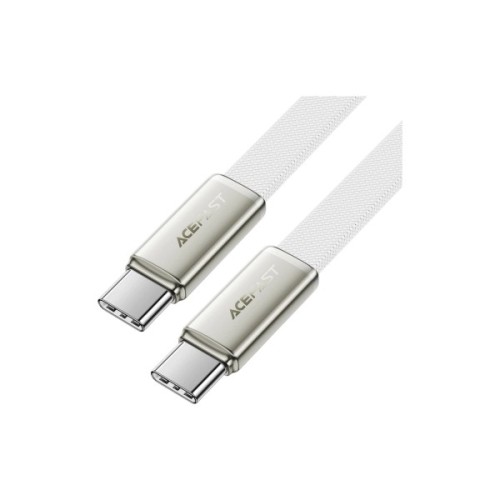 Дата кабель USB-C to USB-C 1.2m 60W 3A nylon white Acefast (6974316286257)