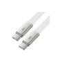 Дата кабель USB-C to USB-C 1.2m 60W 3A nylon white Acefast (6974316286257)