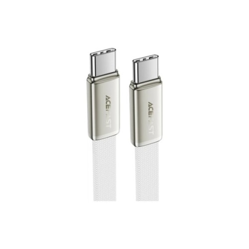 Дата кабель USB-C to USB-C 1.2m 60W 3A nylon white Acefast (6974316286257)