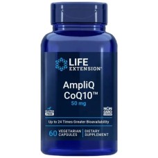 Вітамінно-мінеральний комплекс Life Extension Коензим Q10, 50 мг, AmpliQ CoQ10, 60 вегетаріанських капсул (LEX25536)