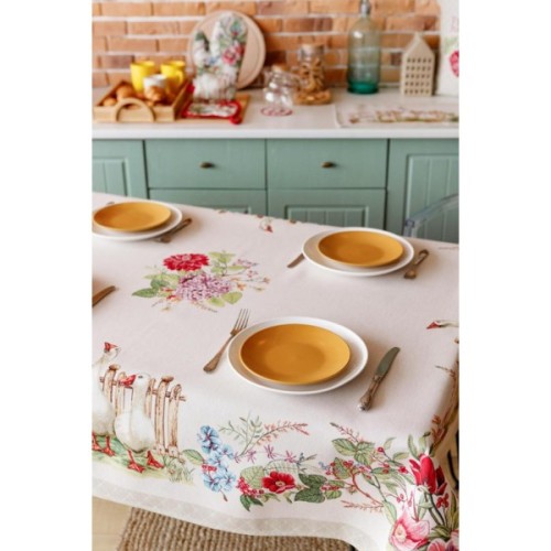 Скатертина Прованс гобеленова Гуси 135х300 см (034101)
