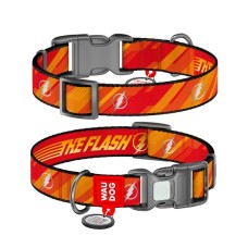 Нашийник для тварин WAUDOG Nylon з QR паспорто "Флеш Лого", світловідбивний XL (283-1083)