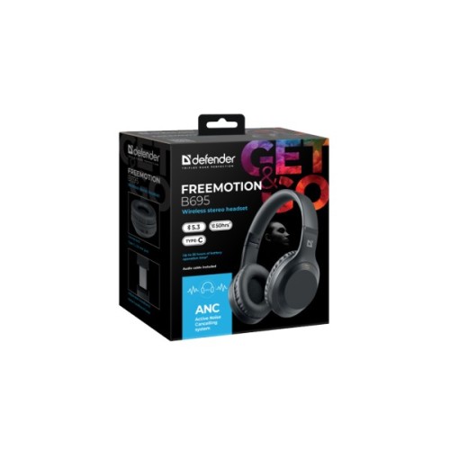 Навушники Defender FreeMotion B695 Bluetooth ANC Black (63695)
