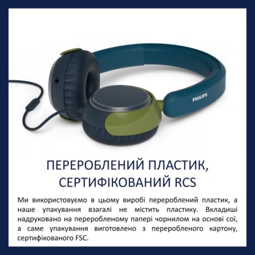 Навушники Philips TAK2000CT/00 USB-C/3,5 мм Blue/Green (TAK2000CT/00)