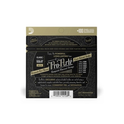 Струни для гітари D'Addario Pro-Arte Composite Core Clear Nylon Normal Tension (EJ45C)
