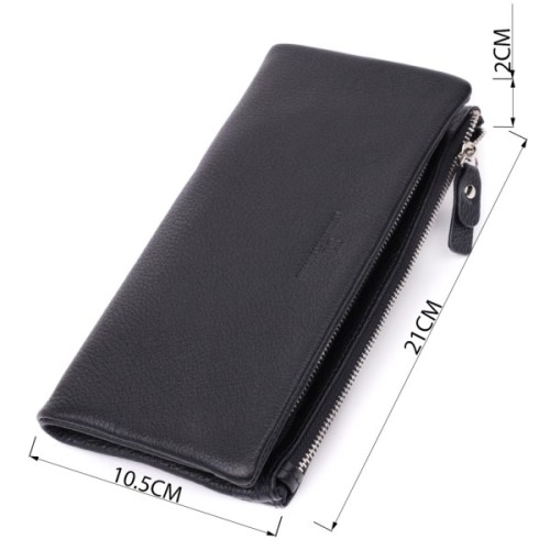 Гаманець ST Leather З натуральної шкіри Чорний (22527)