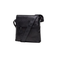 Сумка Vintage Месенджер шкіряна Чорна (14576)