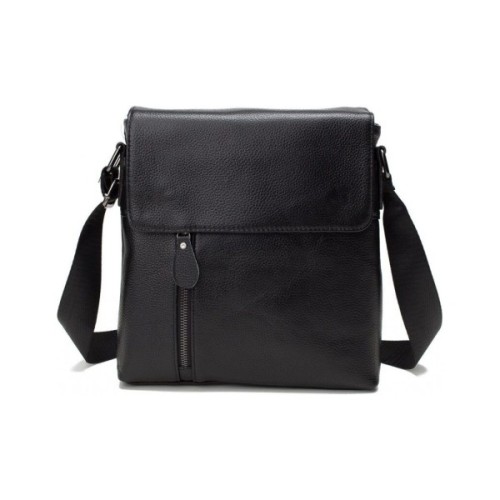 Сумка Vintage Месенджер шкіряна Чорна (14576)