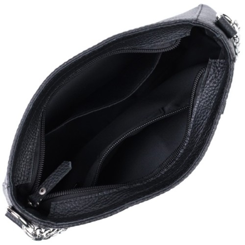 Сумка Shvigel З зернистої натуральної шкіри Чорна (22837)