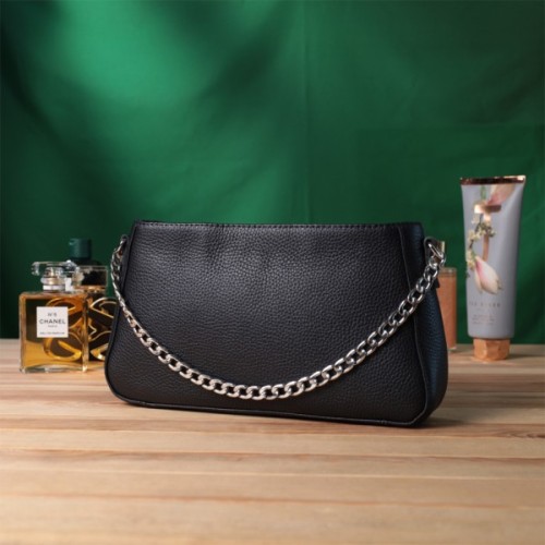 Сумка Shvigel З зернистої натуральної шкіри Чорна (22837)