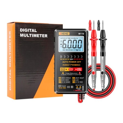 Цифровий мультиметр ANENG M119, V, A, R, C, T, F, функція hFE (M119)