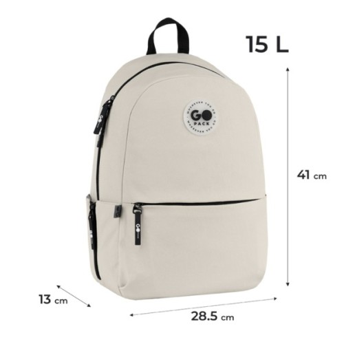 Рюкзак шкільний GoPack Education Teens 188M-1 бежевий (GO26-188M-1)