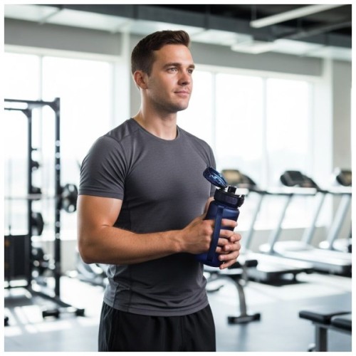 Пляшка для води Line Art La Plata 600 мл темно-синій (60014118LA-44)