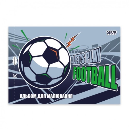 Альбом для малювання Yes А4 12 аркушів скоба з перфорацією Football (130615)