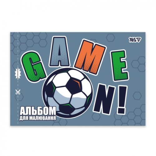 Альбом для малювання Yes А4 12 аркушів скоба з перфорацією Football (130615)