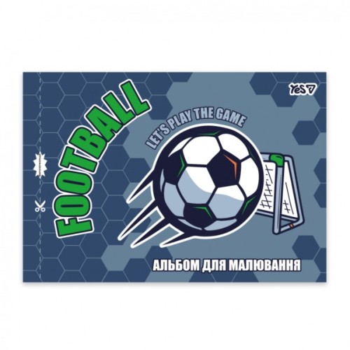 Альбом для малювання Yes А4 12 аркушів скоба з перфорацією Football (130615)