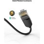 Патч-корд 1.5м, U/UTP CAT 6A Copper Ethernet Cable тонкий(діаметр 2.8мм) NW122 Black Ugreen (70333)