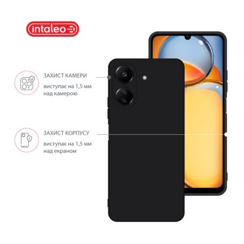 Чохол до мобільного телефона Intaleo Silicone Xiaomi Redmi 13C 4G Black (1283126600784)