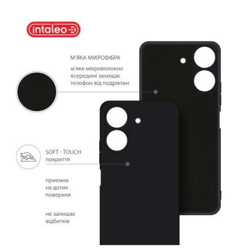 Чохол до мобільного телефона Intaleo Silicone Xiaomi Redmi 13C 4G Black (1283126600784)