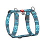Шлея для собак WAUDOG Nylon анатомічна H-подібна з QR-паспортом "Етно синій" пластиковий фастекс XL (323-0131)