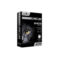 Краплі для тварин Unicum Premium від бліх та кліщів на холку для котів масою до 4 кг/3 шт (4820150201760)