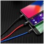 Дата кабель USB 2.0 AM to Lightning + Micro 5P + USB-C 1.2m 5A black Baseus (CAMLT-BSY01)