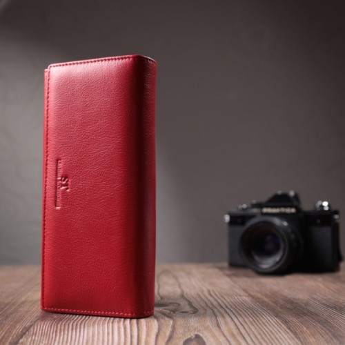 Гаманець ST Leather З натуральної шкіри Червоний (22675)