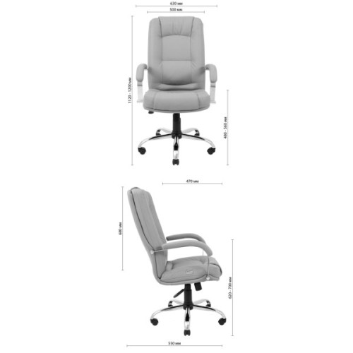 Офісне крісло Richman Альберто Хром П1 M-1 (Tilt) Роккі 100 (R00000049862)