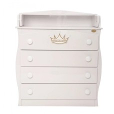 Комод-пеленатор Angelo Корона (білий) 90х51х90 (19006)