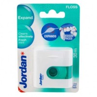Зубна нитка Jordan Expand Fresh з фтором, м'ятою, воском і зубною пастою 25 м (7046110052457)