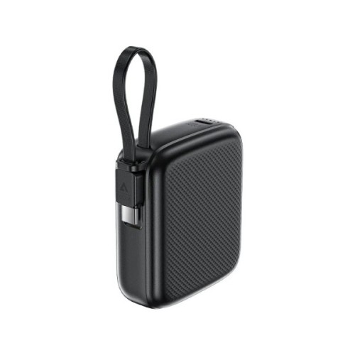 Батарея універсальна Acefast 10000mAh, 20W, PD, QC/3.0, build Type-C cable, M15, Black (6974316283973)